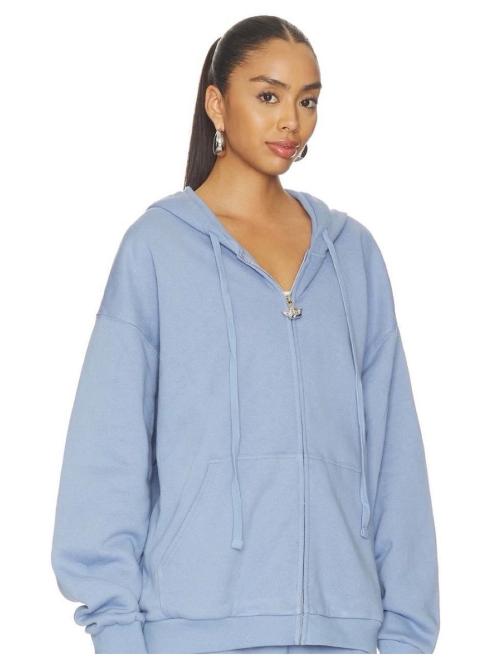 Boys Lie Light Blue Oversized Graphic Hoodie - Picture 2 of 2